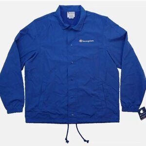 Champion Classic Coach Jacket Men's Size Large Waterproof Lightweight Blue New